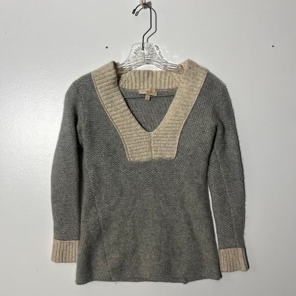 Tory Burch 100% Cashmere Knitted Gray Tunic Sweater Soft Cozy Womans Size Medium - Picture 1 of 8